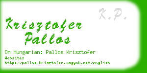 krisztofer pallos business card